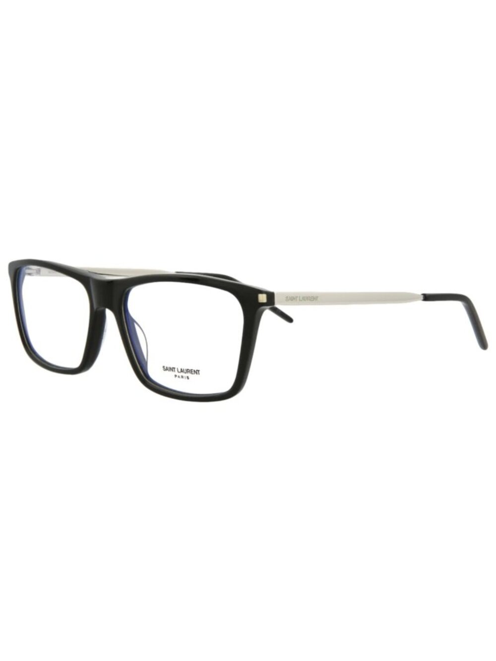 New Saint Laurent Women's Eyeglasses Square Rectangle Acetate Frame Mens Black